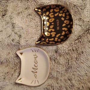 2 Cat trinket holders